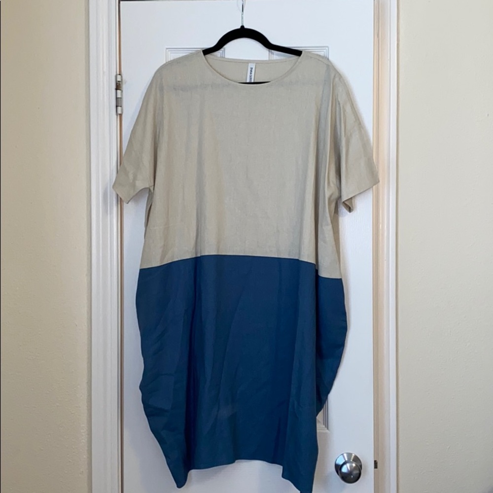 Roolee Cream & Navy Dress